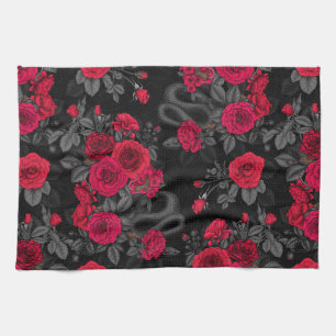 Hidden in the roses tea towel