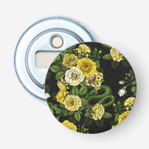 Hidden in the roses,yellow and green bottle opener