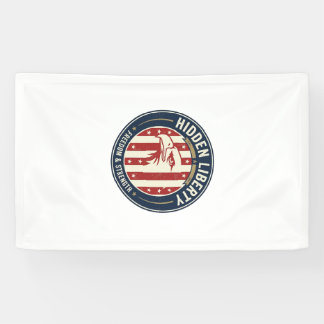 Hidden Liberty Patriotic Patriotic Optical Illusio Banner