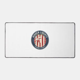 Hidden Liberty Patriotic Patriotic Optical Illusio Desk Mat