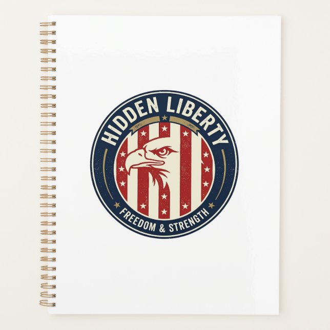 Hidden Liberty Patriotic Patriotic Optical Illusio Planner (Front)