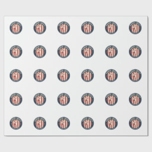 Hidden Liberty Patriotic Patriotic Optical Illusio Wrapping Paper