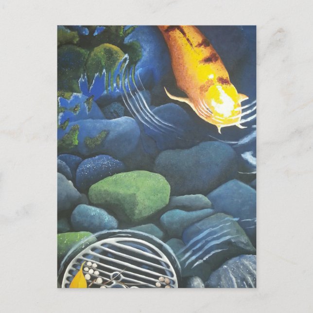 Hidden Magic Koi Pond Postcard (Front)
