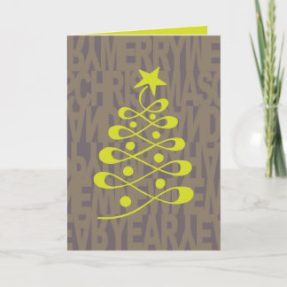 Hidden Message Christmas Card Brown