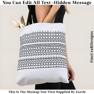 Hidden Message Love Your Soul, Custom 109B Quote Tote Bag