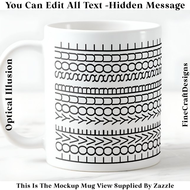 Hidden Message Love Your Soul, Custom 109Bb Quote Coffee Mug (Creator Uploaded)