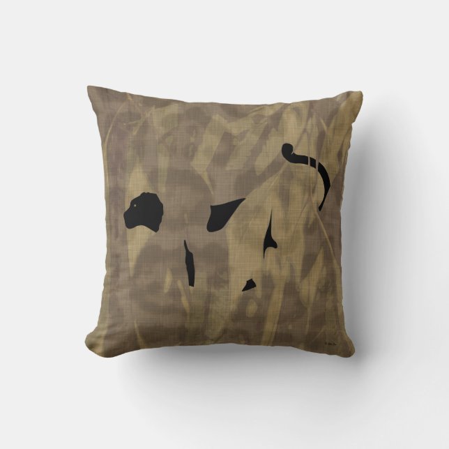 Hidden Panther Throw Pillow (Front)