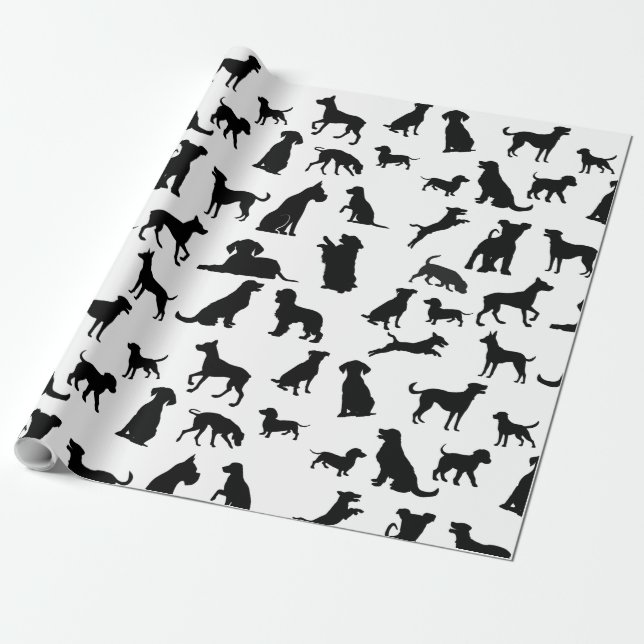 Hidden Paws Wrapping Paper (Unrolled)