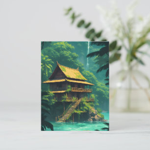 Hidden Rumah in the Rainforest Postcard