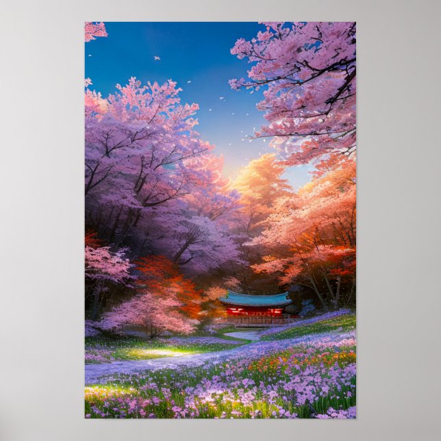 Hidden Shrine of the Sakura Trees Poster (Front)