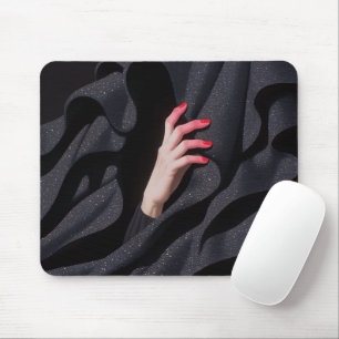 Hidden Starry Night Hijab Hand Illustration Mouse Pad