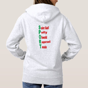 Hidden sweat ash back woman TOURISM SWISS Hoodie