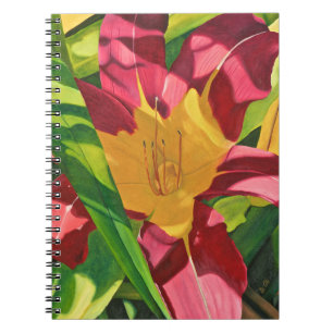 Hidden Tiger floral spiral Notebook