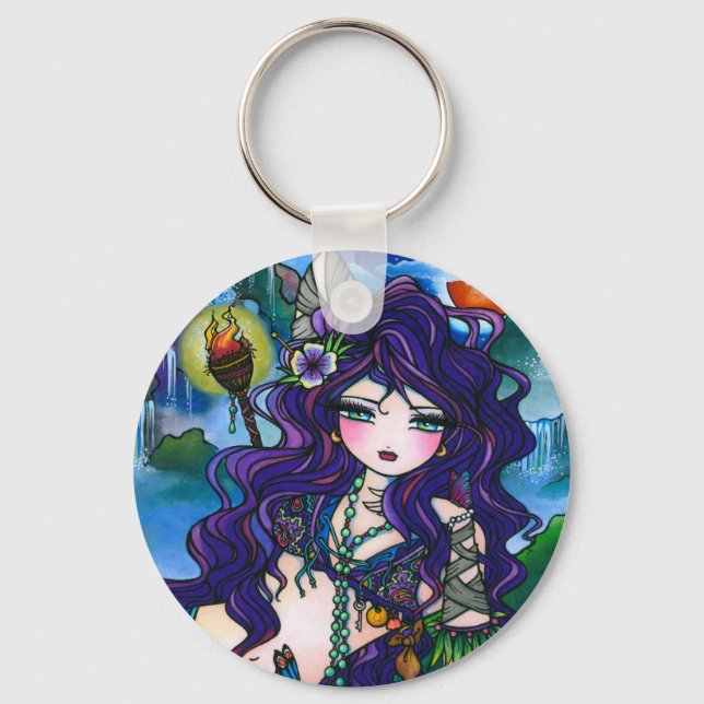"Hidden Treasures" Mermaid Keychain (Front)
