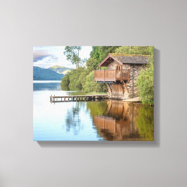 Hidden Valley Lake Cabin Canvas Print (Front)
