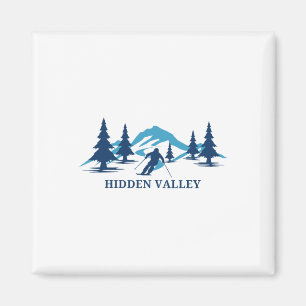 Hidden Valley New Jersey Ski Resort Skiing Skier  Magnet