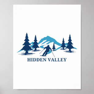 Hidden Valley New Jersey Ski Resort Skiing Skier  Poster