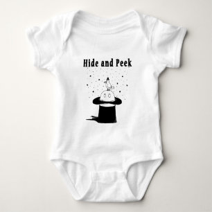 Hide and Peek Hat Baby Bodysuit