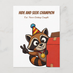 Hide And Seek Champ Birthday Postcard