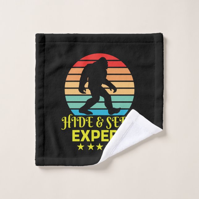 Hide And Seek Expert Bigfoot Funny Wash Cloth (Wash Cloth)