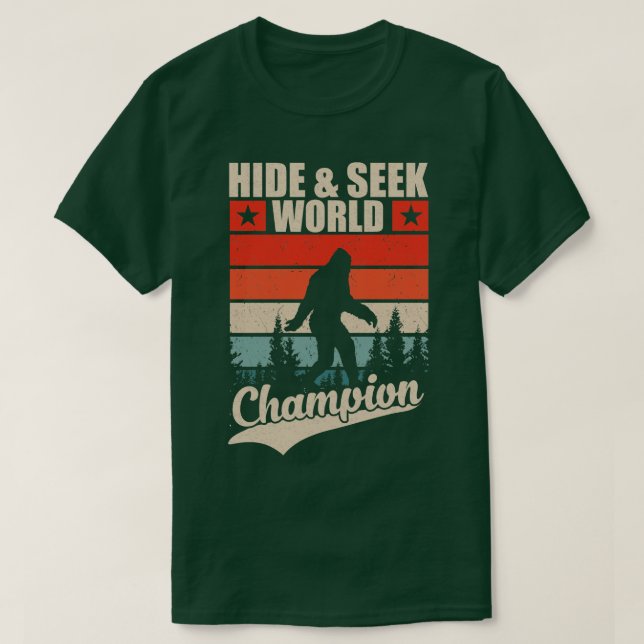 Hide And Seek World Champion Retro T-Shirt (Design Front)
