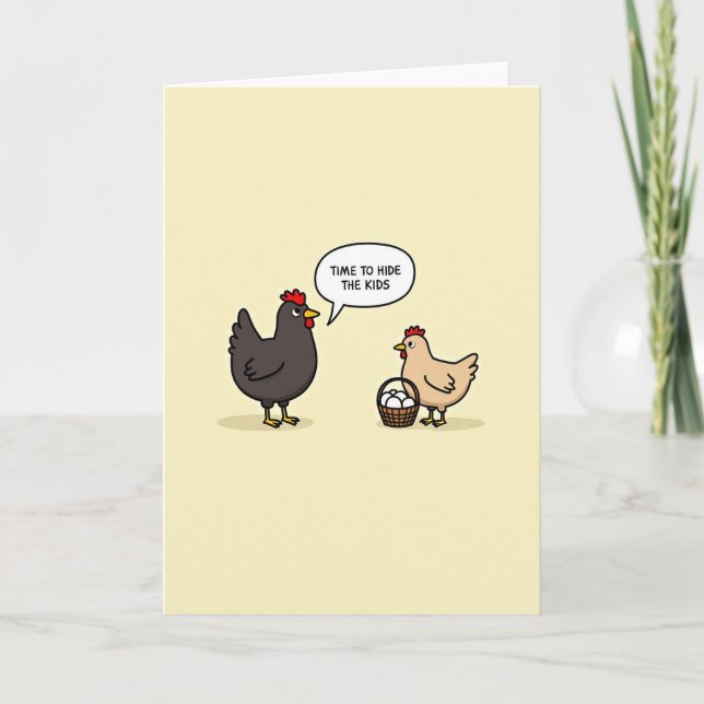 Hide The Kids Funny Bird Card (Front)