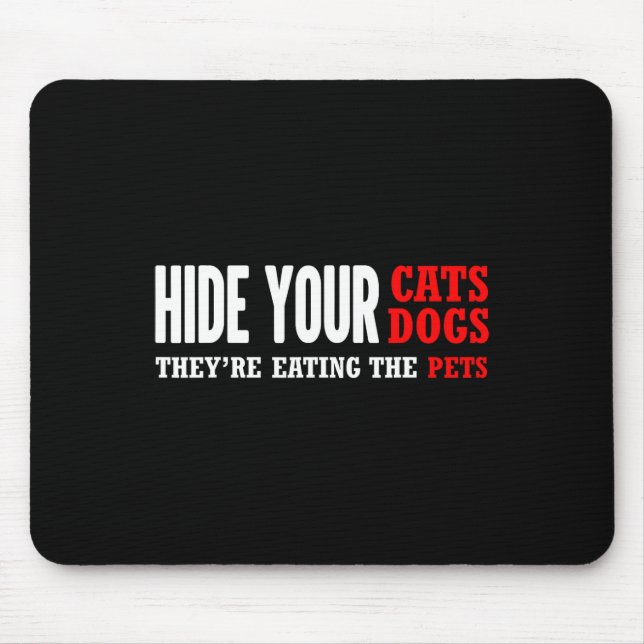 Hide Your Cats Voting Trump 2024 Election  Mouse Pad (Front)