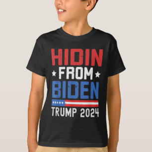 Hidin From Biden Kids Men Trump 2024 Funny Anti Jo T-Shirt