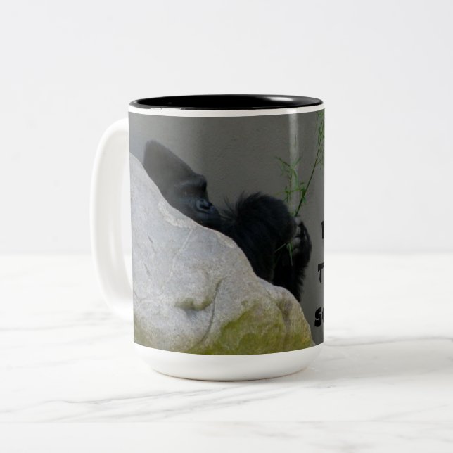 HIDING FROM THE WORLD Two-Tone COFFEE MUG (Front Left)