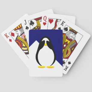 Hiding Penguin Postage Playing Cards