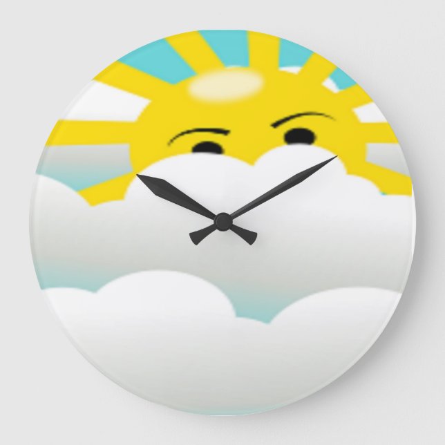 HIDING SUN LARGE CLOCK (Front)