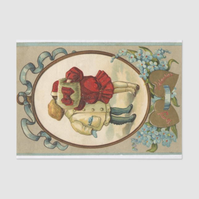 Hiding Sweet Valentine Kisses Tissue Paper (Front)