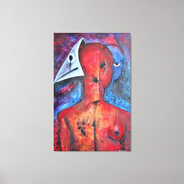 Hiding The Face Canvas Print (Front)