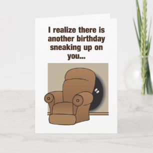 Hiding won't help humourous birthday card