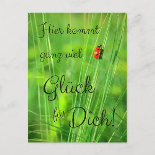 Hier kommt ganz viel Glück für Dich! Postcard