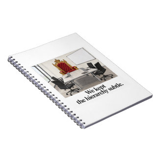 Hierarchy Subtle Funny Office Throne Notebook
