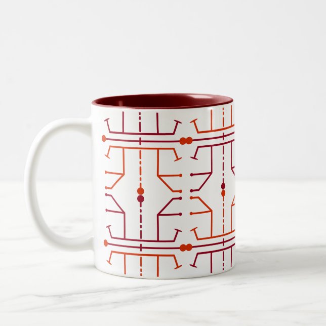 Hieroglyph Abstract Pattern Mug (Left)