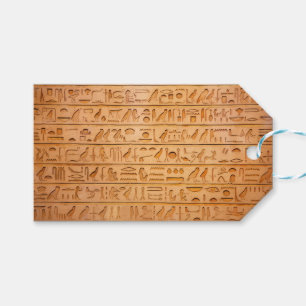 Hieroglyph Ancient Egypt Language Engraved Text Gift Tags