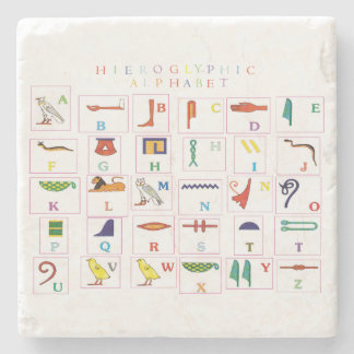 Hieroglyphic Alphabet Stone Coaster