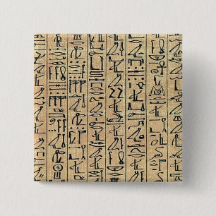 Hieroglyphics 15 Cm Square Badge