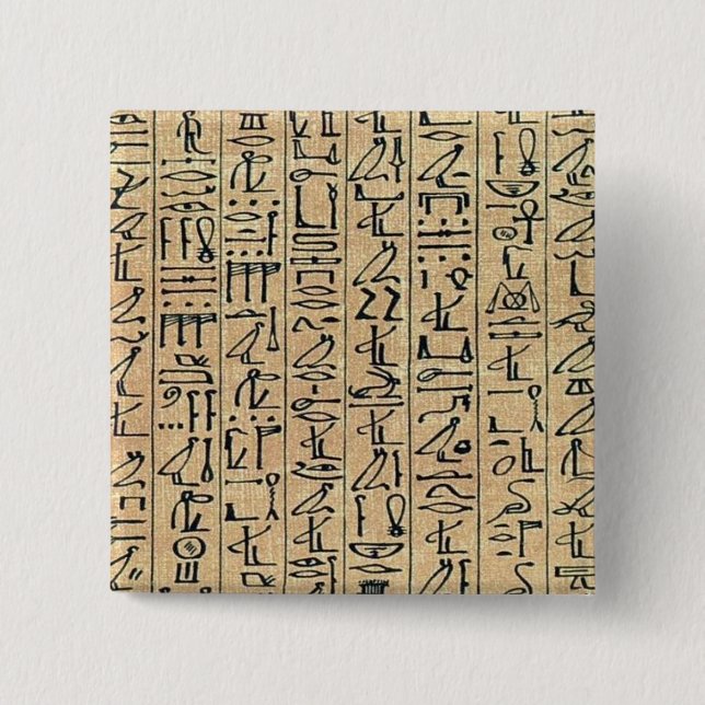 Hieroglyphics 15 Cm Square Badge (Front)
