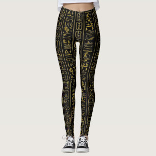 Hieroglyphics Egyptology ancient Egypt symbols Leggings