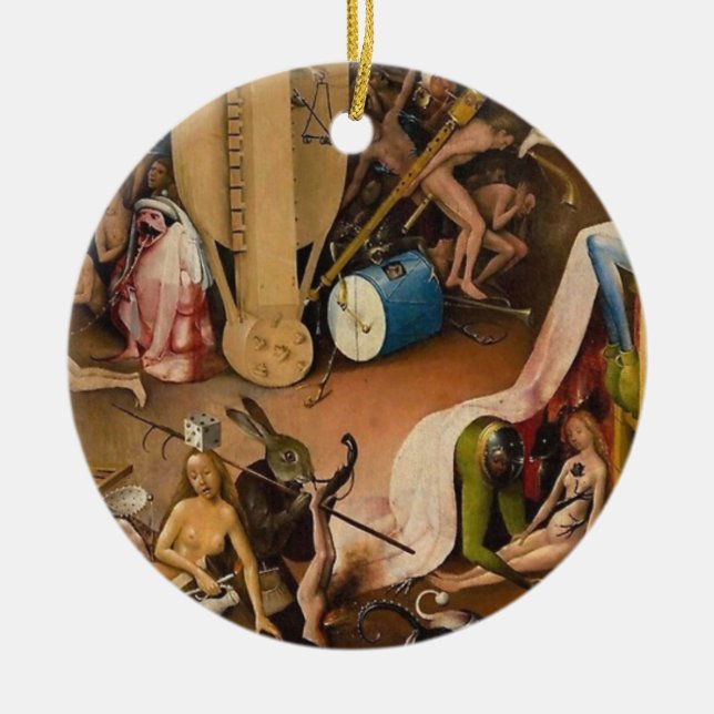 Hieronymus Bosch-The Garden of Hell Ceramic Tree Decoration (Front)