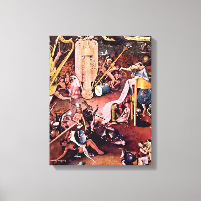 Hieronymus Bosch - The Garden of Hell, detail Canvas Print (Front)