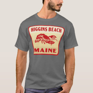 Higgins Beach Maine Retro  Badge Tan T-Shirt