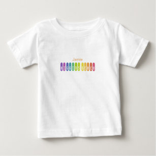 Higgins Beach  Rainbow Typography Personalized Baby T-Shirt