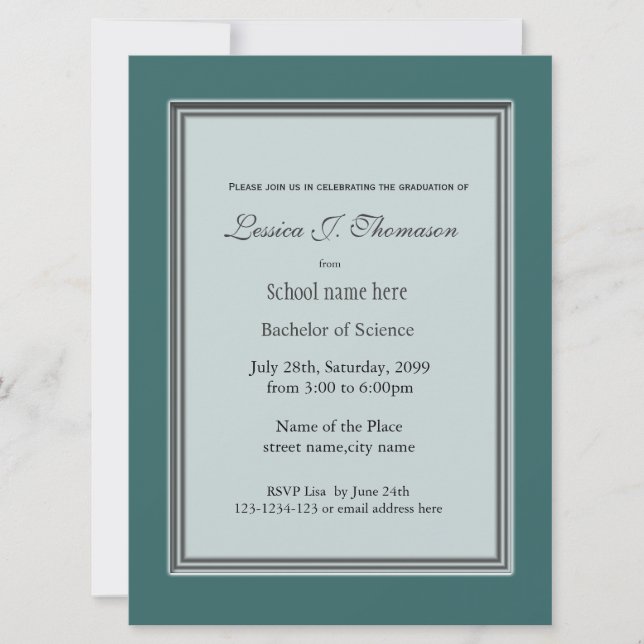 High achievement graduation announcement (Front)