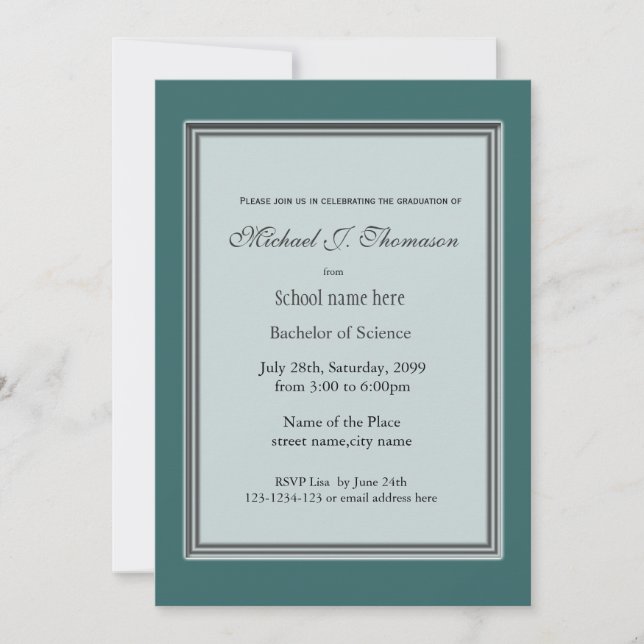 High achievement graduation announcement (Front)