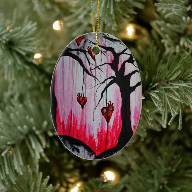 High and Dry Broken Heart Trees Goth Landscape Art Ceramic Tree Decoration (Tree)