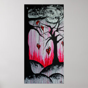 High and Dry Heart Trees Original Art Poster